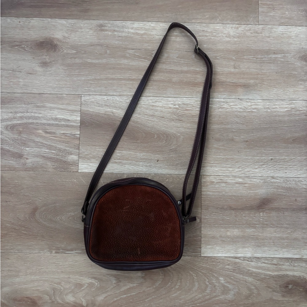 Brown Leather Crossbody Bag for Men - Casual Everyday Carry